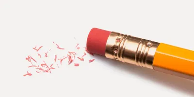 image of a pencil erasing a mark on a page illustrating the concept of ways to handle mistakes