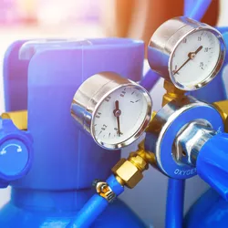 image of a blue cas cylinder with valves illustrating the benefits of choosing the best laboratory gas systems