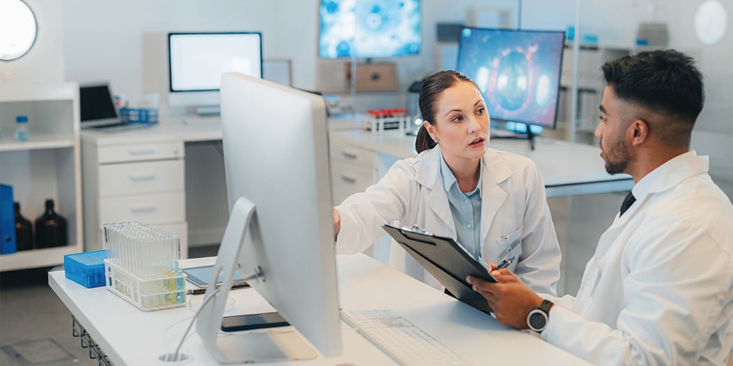 Scientists collaborating Scientists collaborating