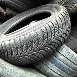A pile of old tires