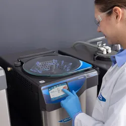 Researcher using the new CentriVap Pro