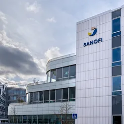 An image of Sanofi's headquarters building. Pharmaceutical company responds to US pharmaceutical tariffs with major investment in American manufacturing and R&D.