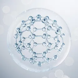 A soccer ball like molecule called a fullerene which can be harder than diamond.