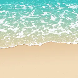 A sandy beach with water rolling against it.