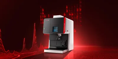 The PlasmaQuant 9200 on a red science background