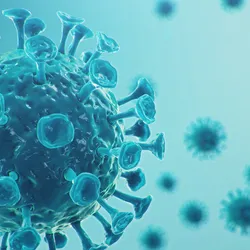 Computer image of virus