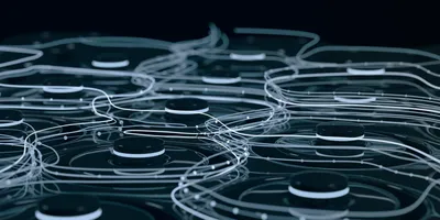 3D digital concept of battery supply chain, highlighting the complexity of material flows in modern battery production and QA.