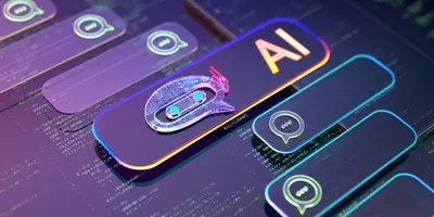 An icon showing an AI chatbot. UKRIO's AI guide is essential reading for researchers and lab managers alike