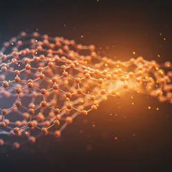 illustrations showing graphene's single carbon structure, one of the top materials science breakthroughs