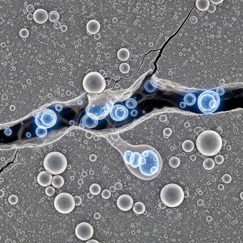 an illustration of a self healing polymner