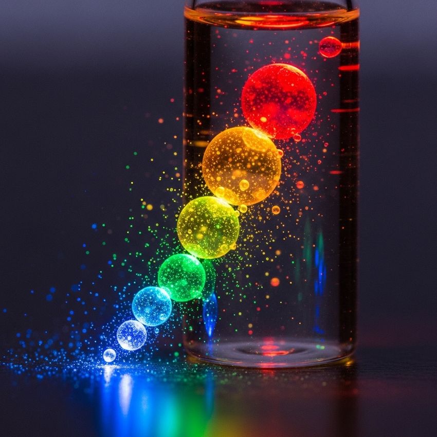 illustration of colorful quantum dots