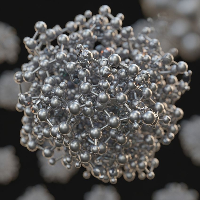 illustration of structure of metallic glass