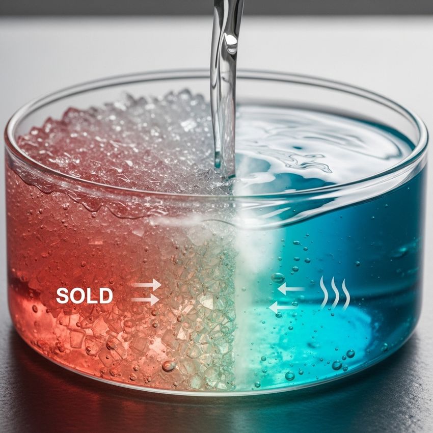 material changing phase from solid to liqud characteristic of pahse-change materials