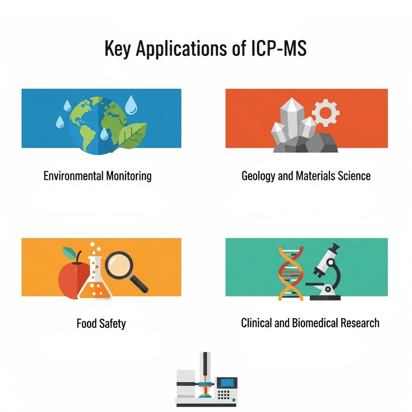 Infographic on ICP-MS applications