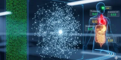 AI system analyzing genetic data on a screen.