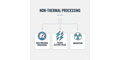 Infographic on non-thermal processing for foods.