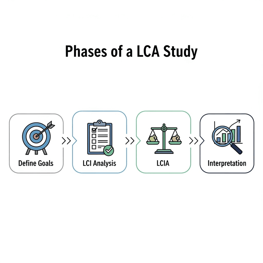 Infographic of a LCA study.