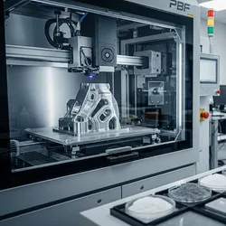 Advanced 3D printing lab with metal powders and polymer filaments.