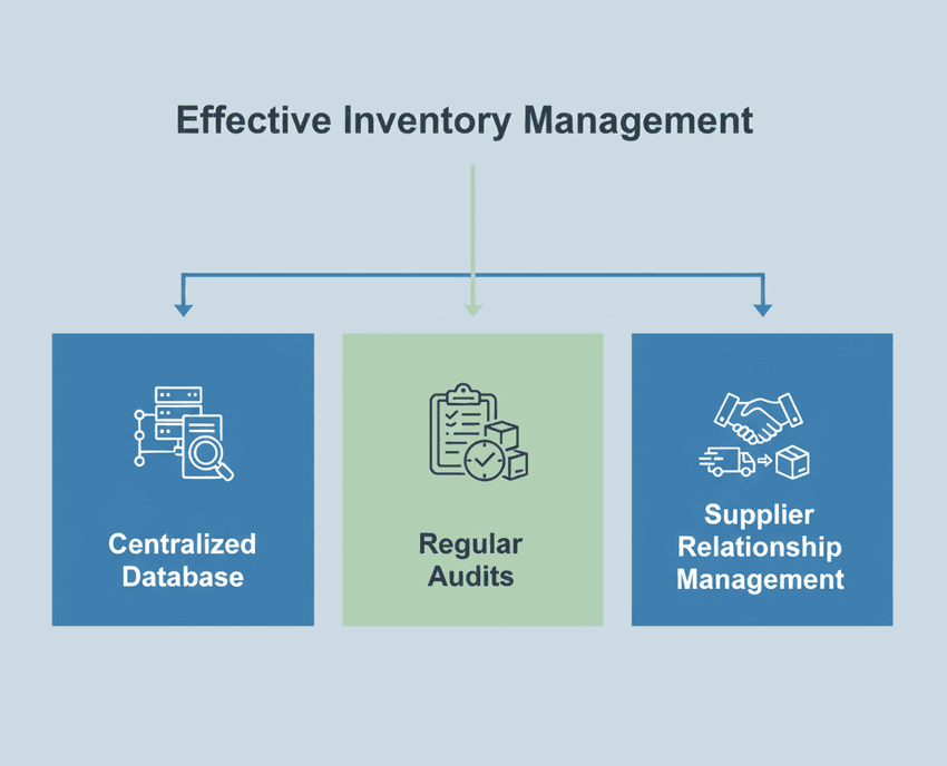 Infographic on effective inventory management.