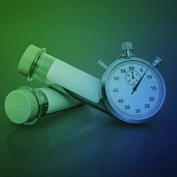 Sample collection tubes and stopwatch