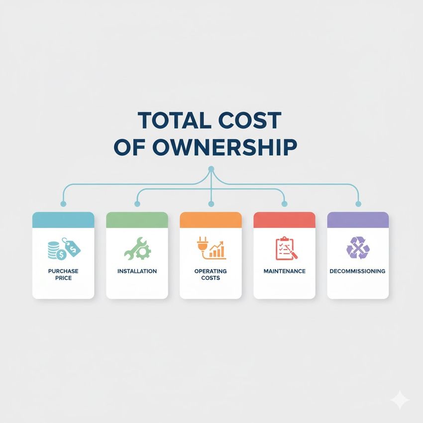 Infographic on the total cost of ownership. Infographic on the total cost of ownership.