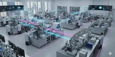 Modern analytical lab, multi-tech workflow, instrument integration, data standardization, lab automation, high-throughput, laboratory efficiency, scientific research, analytical technology, ROI optimization