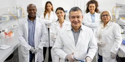 Laboratory professionals celebrating European Laboratory Day