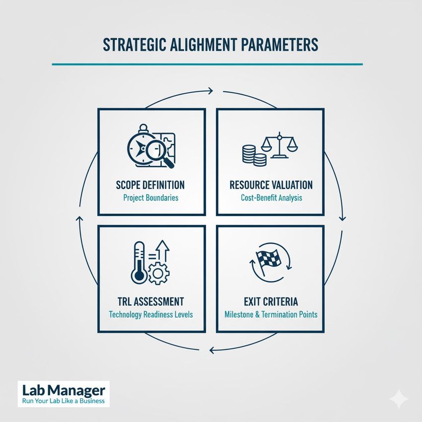 Infographic on strategic alignment parameters. Infographic on strategic alignment parameters.