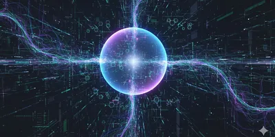 Abstract visualization of high-precision material characterization, featuring glowing interconnected digital networks, flowing light patterns, and ethereal molecular structures in blues and purples, symbolizing data integrity, accuracy, and advanced scientific analysis.