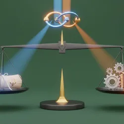 Academic lab funding scale: Balanced grant funding (scroll/Phi) & industry partnerships (gears/chip) for strategic financial success.