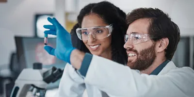 Laboratory staff demonstrating engagement and morale at work