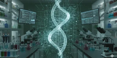 A realistic, 16:9 image showing the intersection of complex academic research and digital standardization. It features a geometrically structured visualization of data integrity and an audit trail overlaid on a sophisticated lab setting, symbolizing the critical role of Standard Operating Procedures (SOPs), data stewardship, and quality control (QC) in ensuring scientific reproducibility.