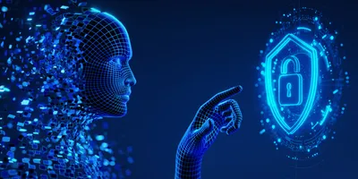 AI and cybersecurity concept relevant to laboratory automation.