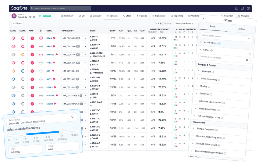 Filter and prioritize variants from LBx