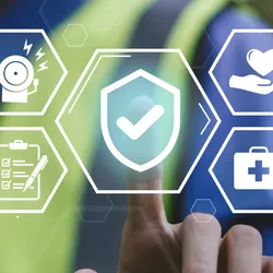 Icons representing occupational health and safety measures