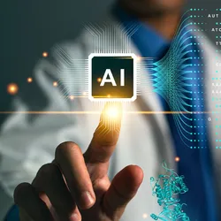 A researcher exploring AI technology in laboratory settings