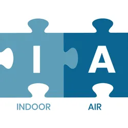 Stylized letters I, A, Q for Indoor Air Quality