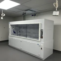 Ducted fume hood in a laboratory.