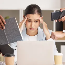 Laboratory employee experiencing change management pressure