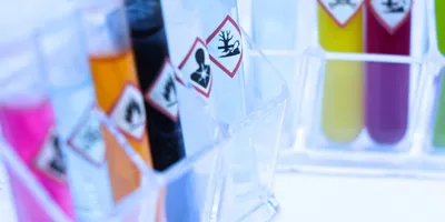 Test tubes indicating hazardous materials for safety compliance