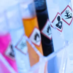 Test tubes indicating hazardous materials for safety compliance