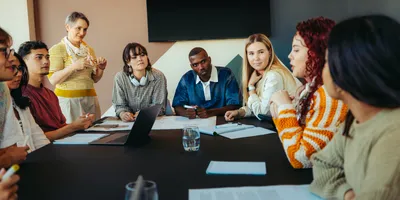 Participants engaged in a storytelling workshop during training