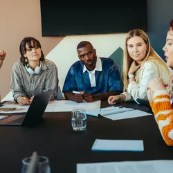 Participants engaged in a storytelling workshop during training