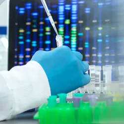 Laboratory technician using evidence-based testing algorithms