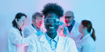 Diverse lab team emphasizing strengths in leadership