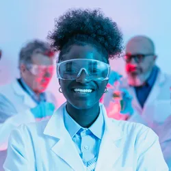 Diverse lab team emphasizing strengths in leadership