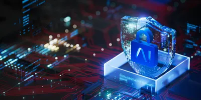 Digital shield symbolizing laboratory AI privacy