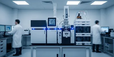 Mass spectrometer and laboratory equipment for molecular analysis