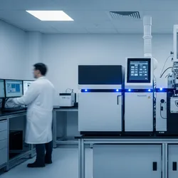 Mass spectrometer and laboratory equipment for molecular analysis