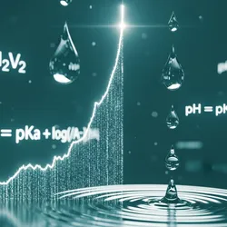 Abstract graphic of titration concepts through water droplets